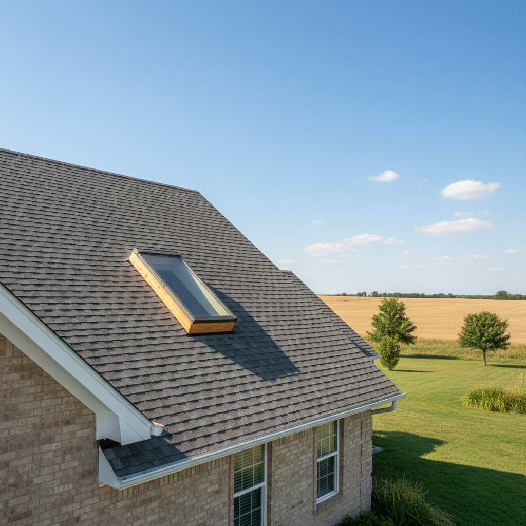 Completed skylight installation work at a residential property in Great Bend, KS