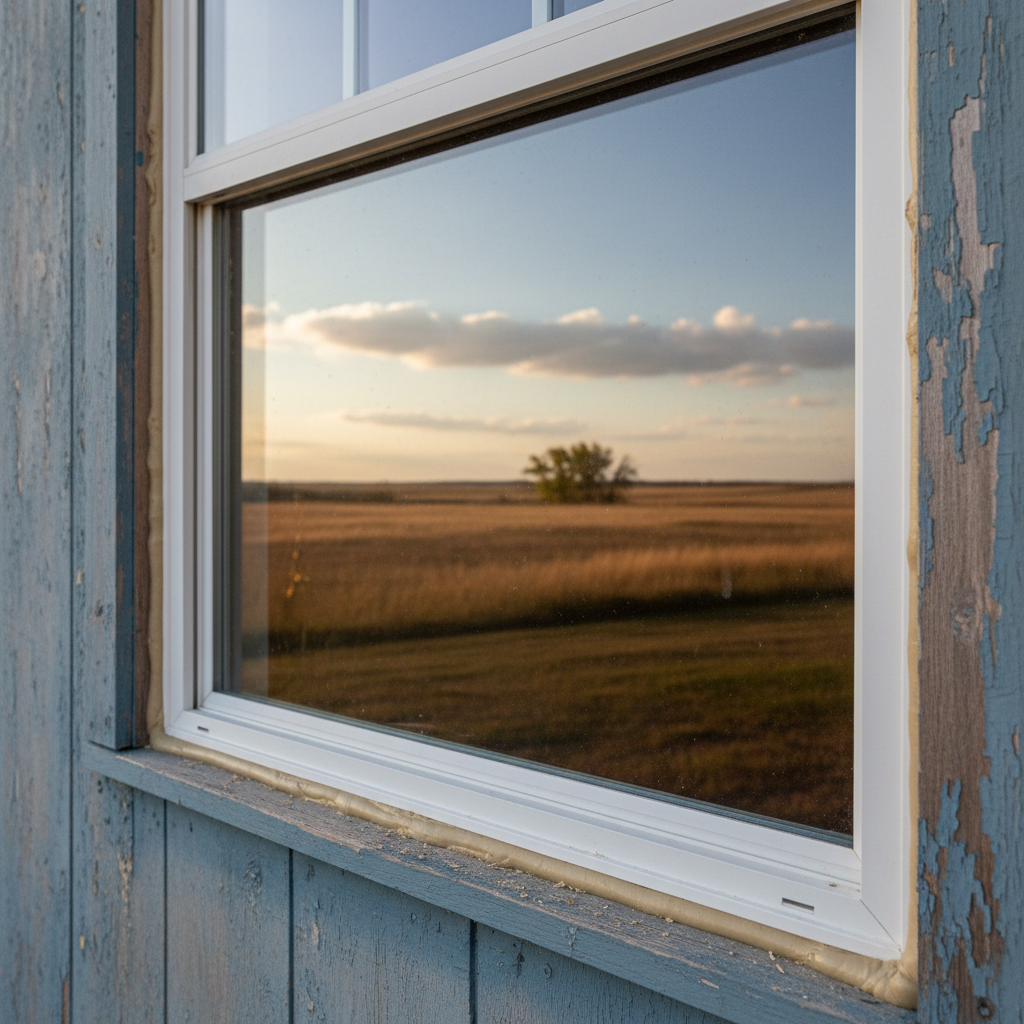 Completed window installation work at a residential property in Great Bend, KS