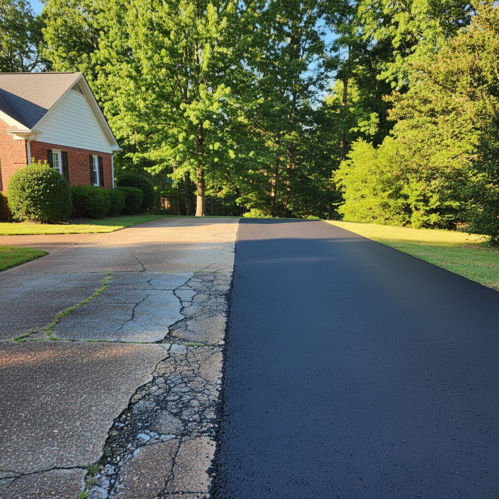 Completed residential asphalt work at a residential property in Birmingham, AL