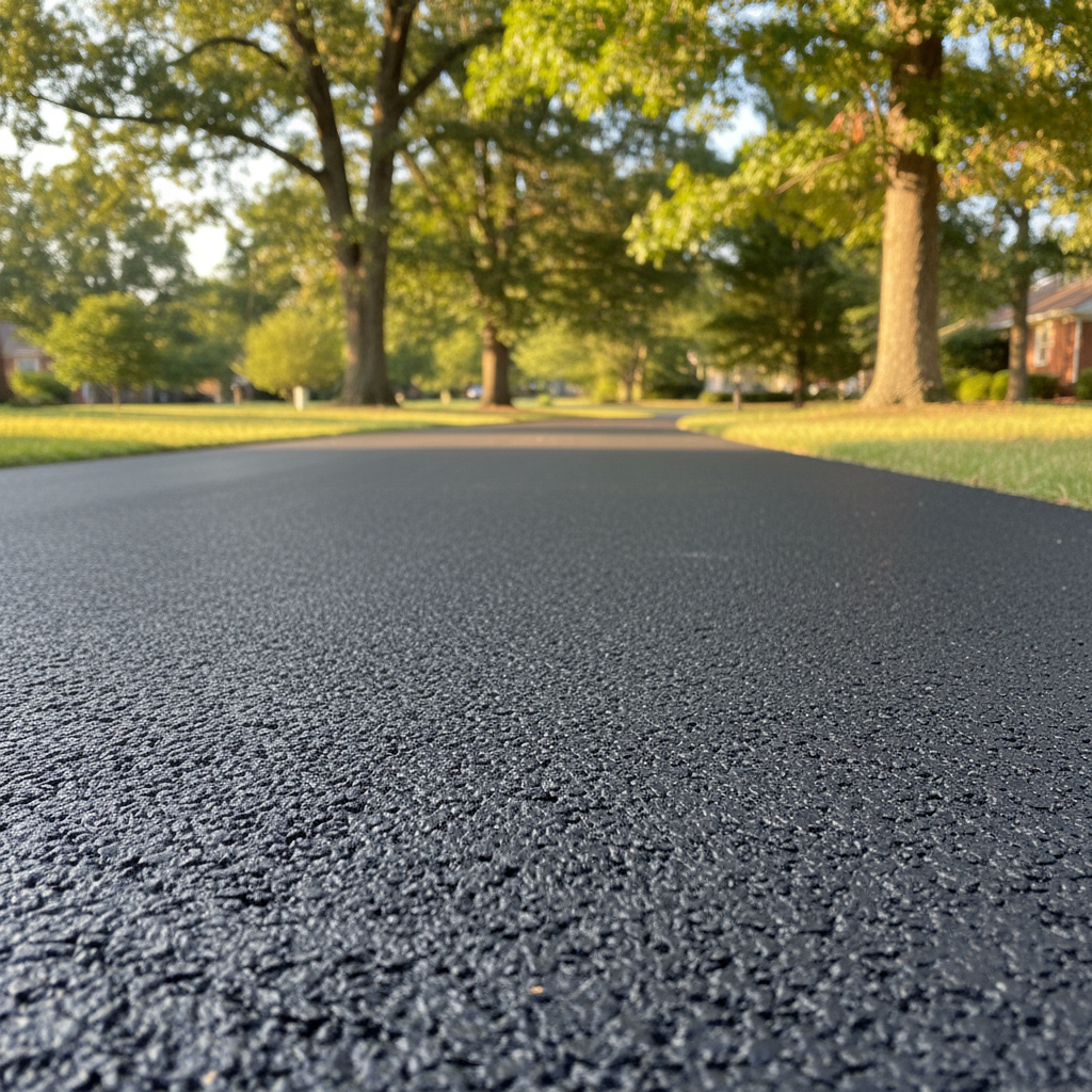 Completed asphalt paving work at a residential property in Birmingham, AL