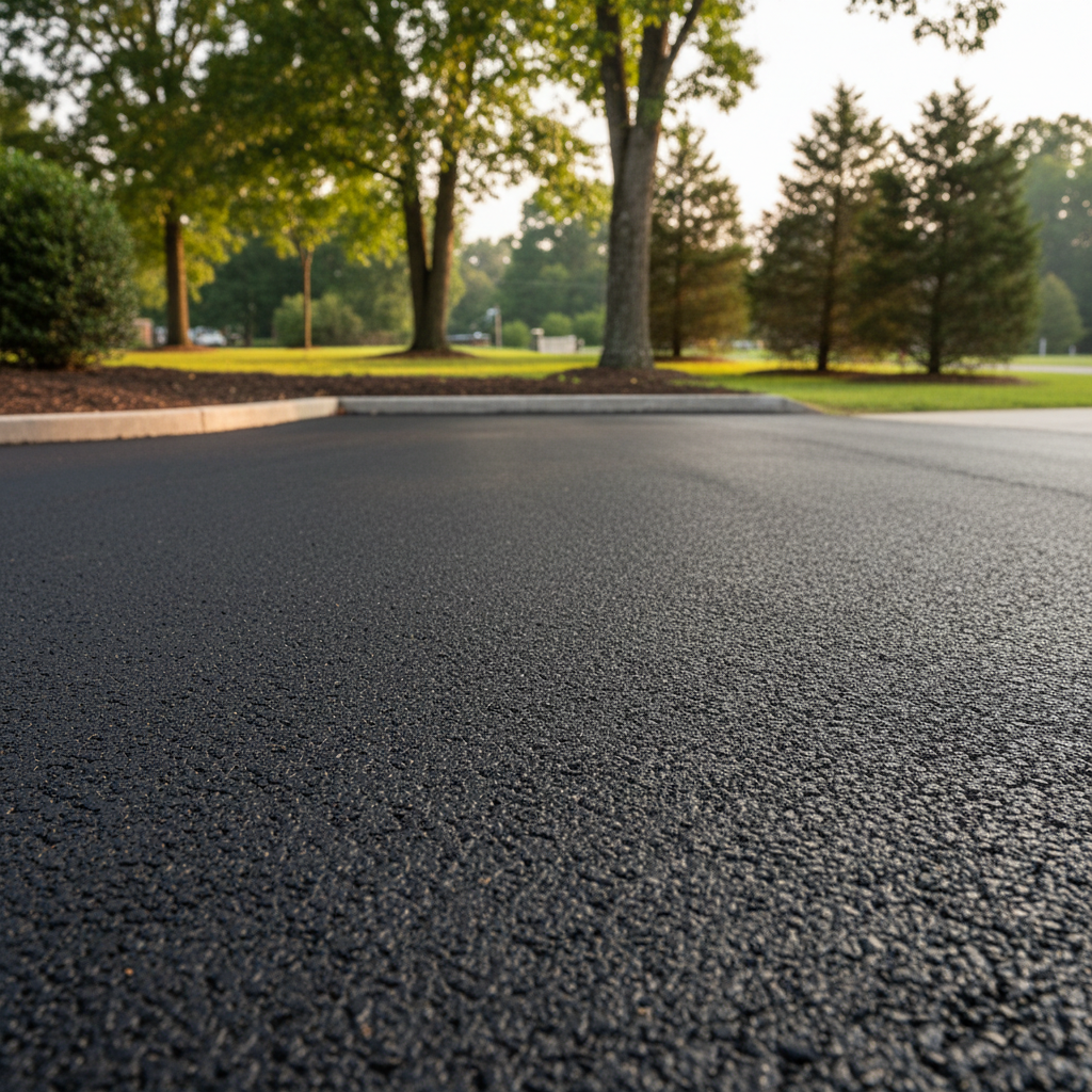 Completed parking lot paving work at a residential property in Tuscaloosa, AL