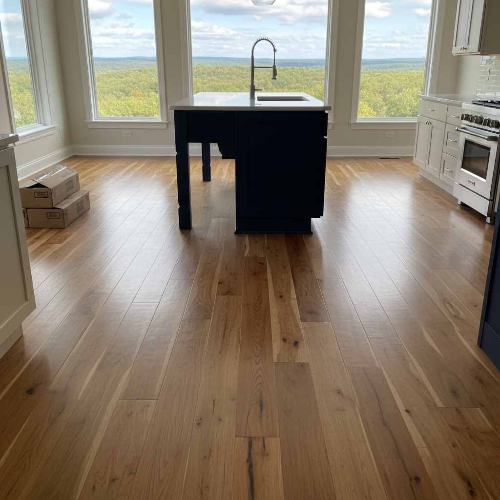 Completed kitchen flooring work at a residential property in Galena, IL