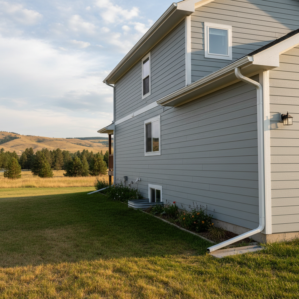 Completed fascia board repair work at a residential property in Great Falls, MT