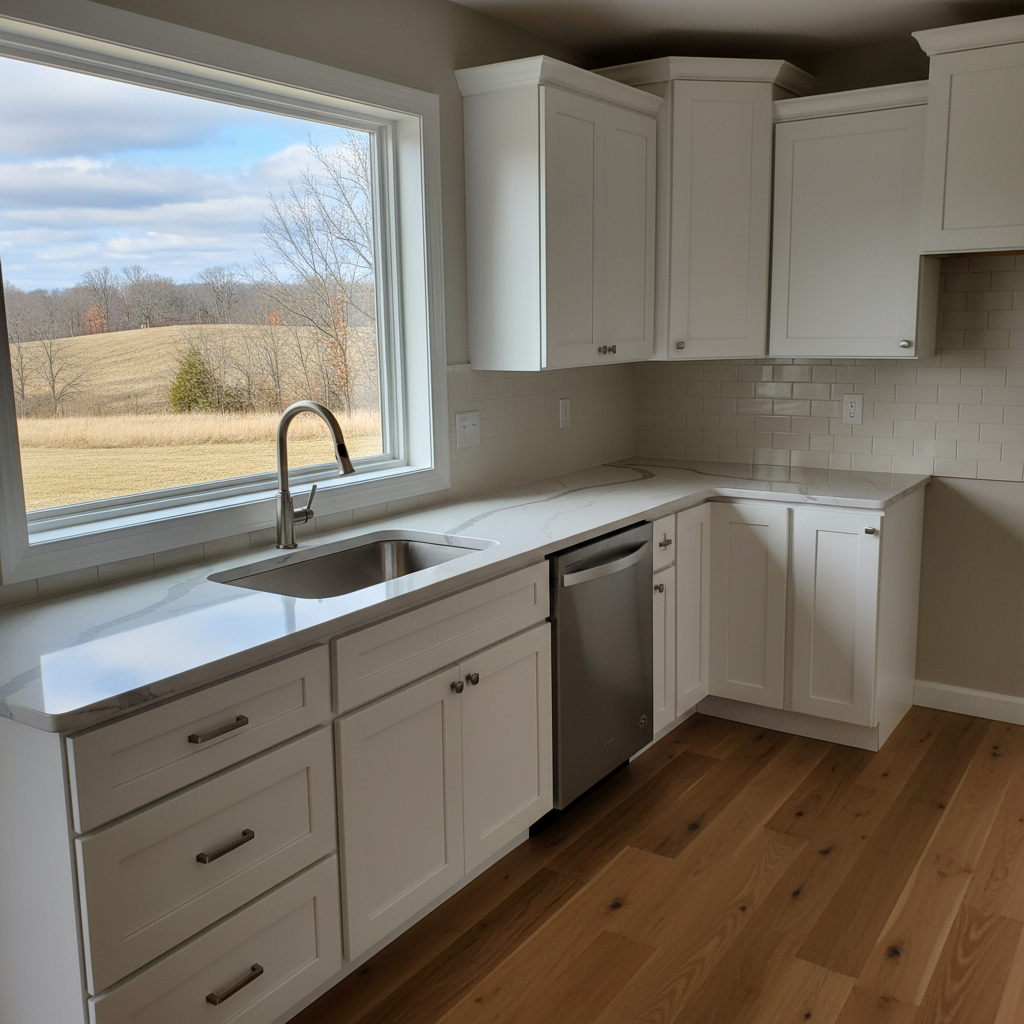 Completed countertop installation work at a residential property in Galena, IL