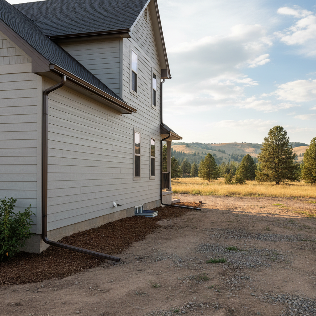 Completed gutter repair work at a residential property in Great Falls, MT