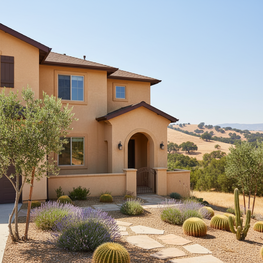 Completed commercial stucco work at a residential property in Visalia, CA