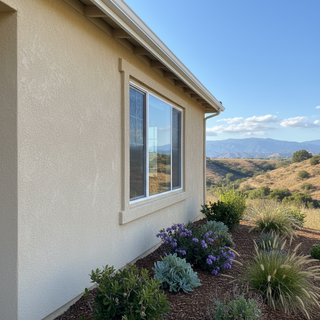 Completed eifs installation work at a residential property in Diamond Bar, CA