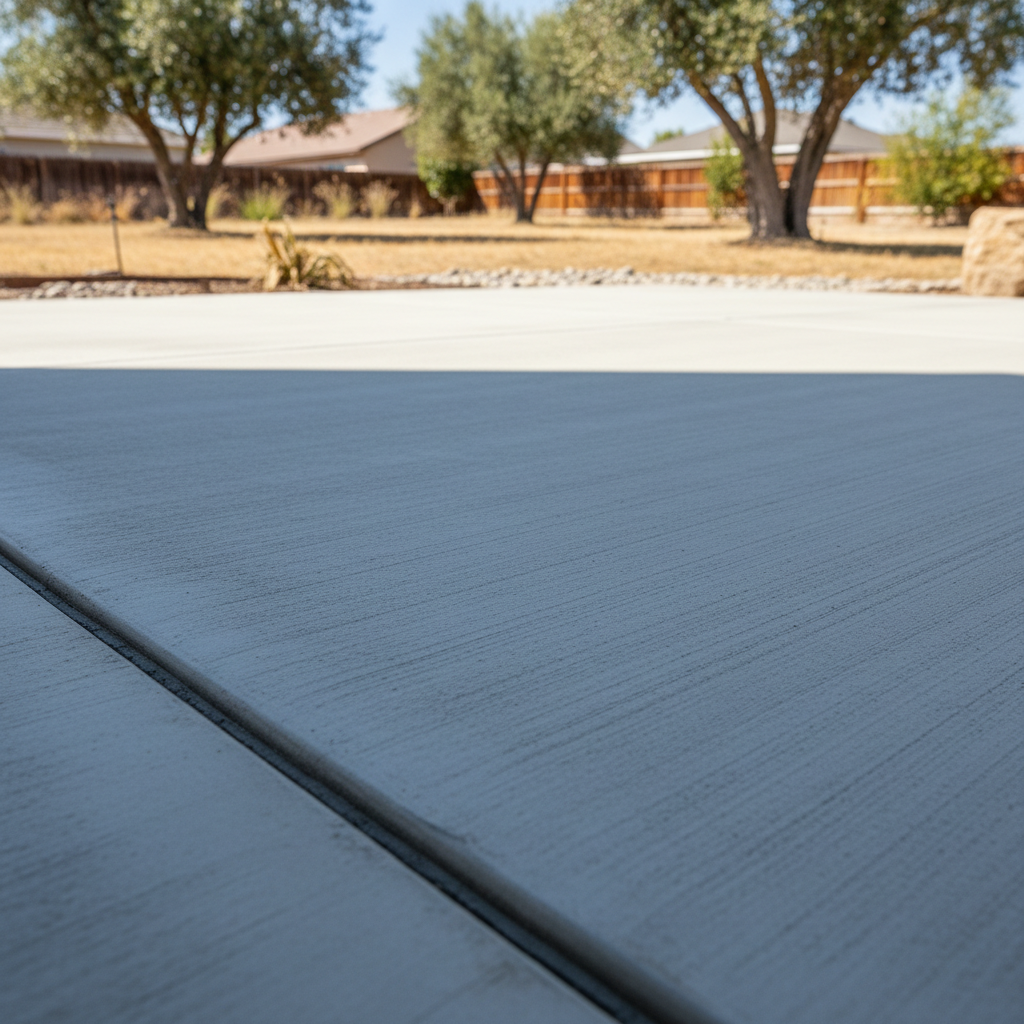 Completed concrete flatwork work at a residential property in Manteca, CA