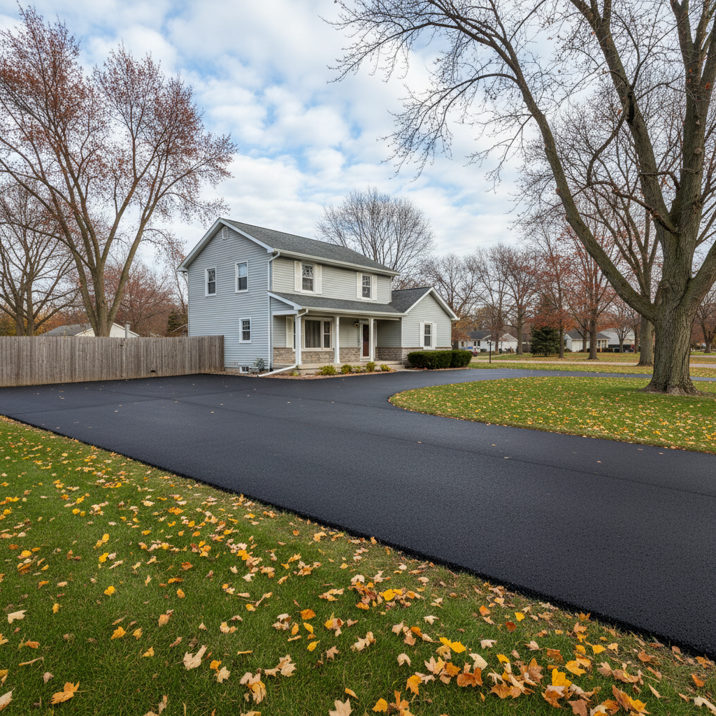 Completed commercial asphalt work at a residential property in Lansing, MI