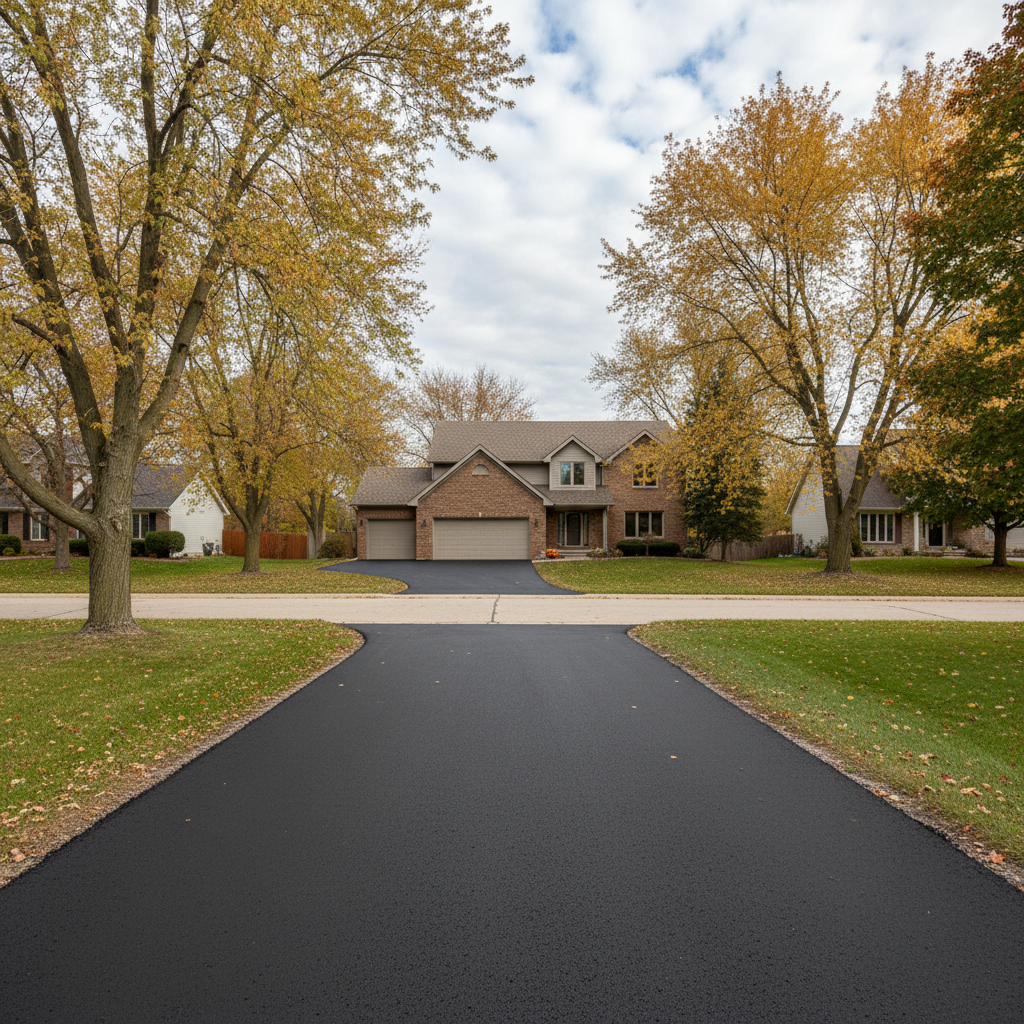 Completed commercial asphalt work at a residential property in Lansing, MI
