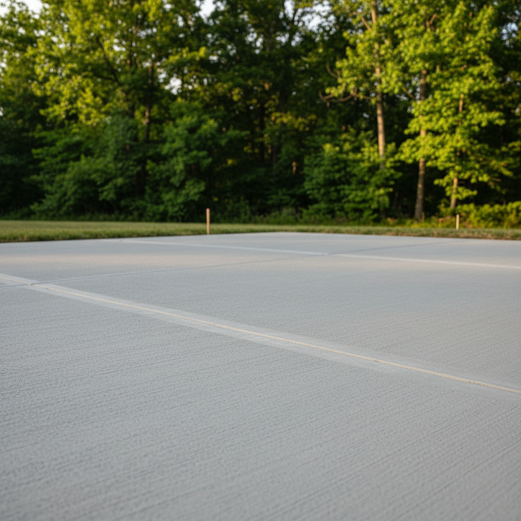 Completed concrete flatwork work at a residential property in Huntsville, AL