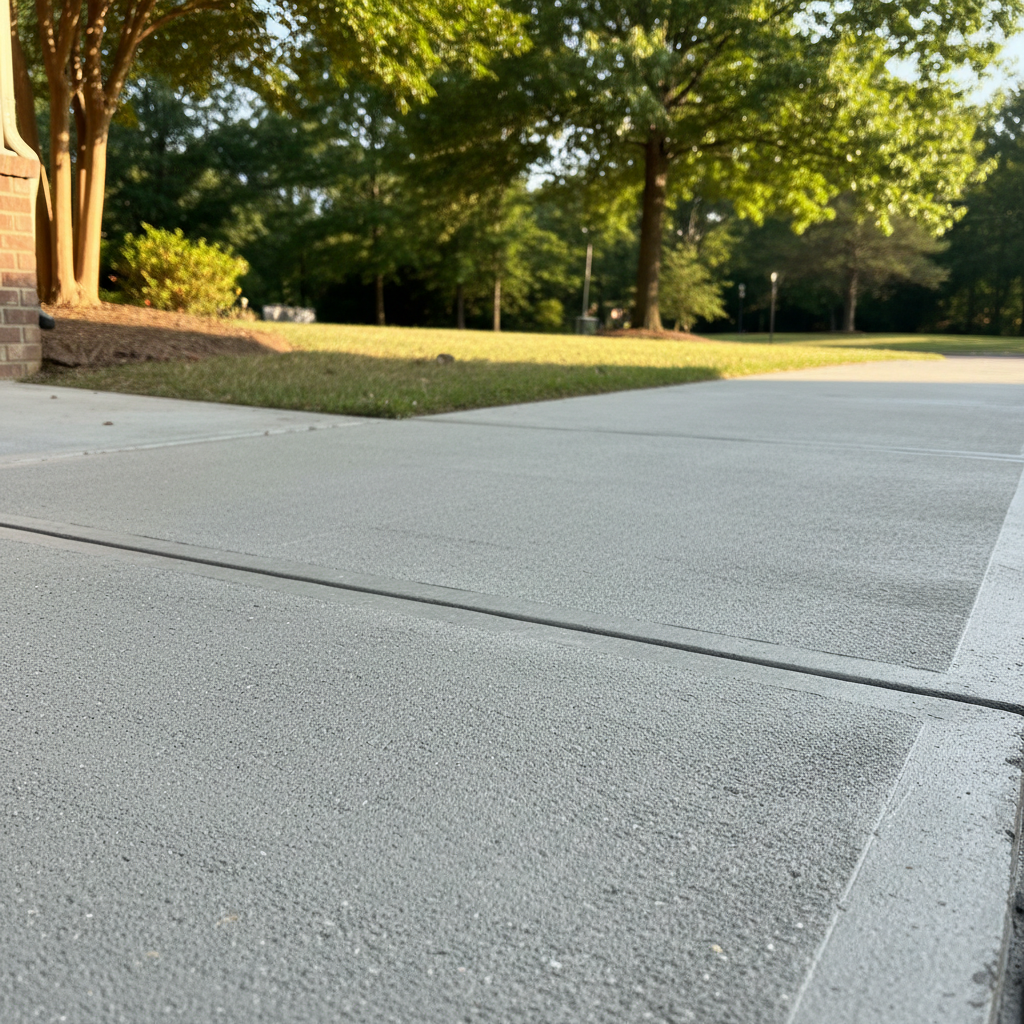 Completed concrete sidewalks work at a residential property in Decatur, AL