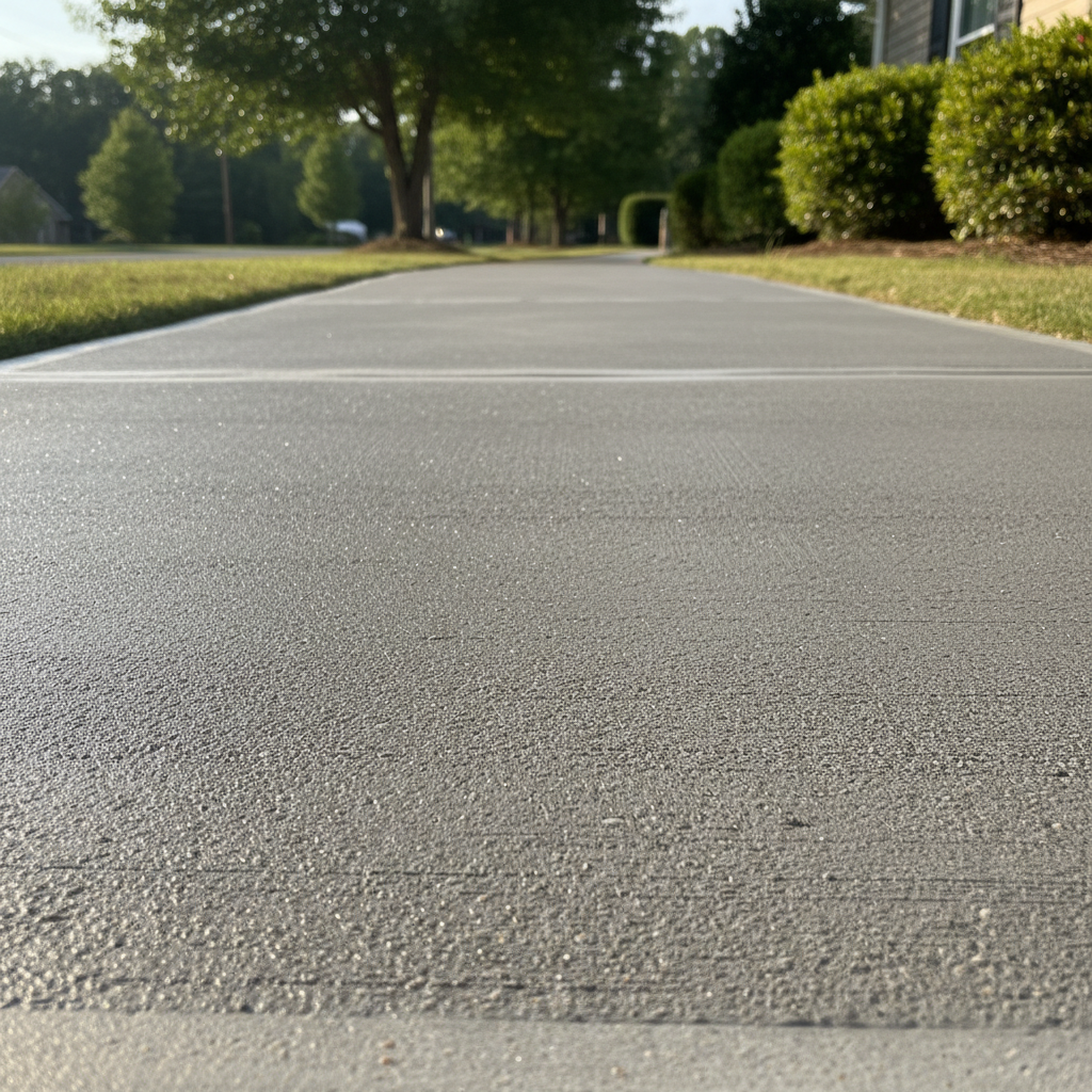 Completed concrete sidewalks work at a residential property in Decatur, AL