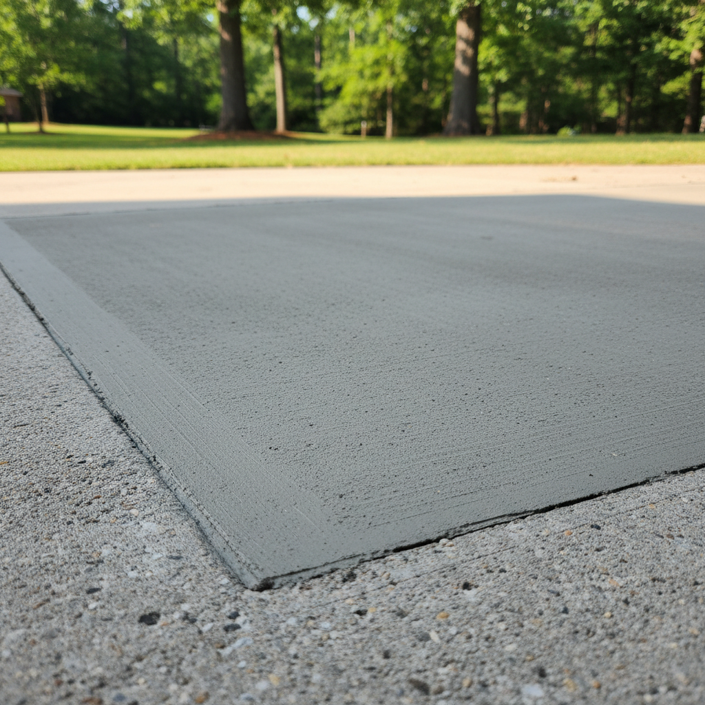 Completed concrete repair work at a residential property in Mountain Brook, AL
