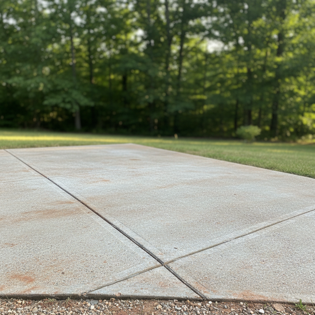 Completed concrete repair work at a residential property in Birmingham, AL
