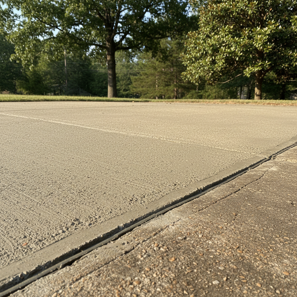 Completed concrete repair work at a residential property in Birmingham, AL