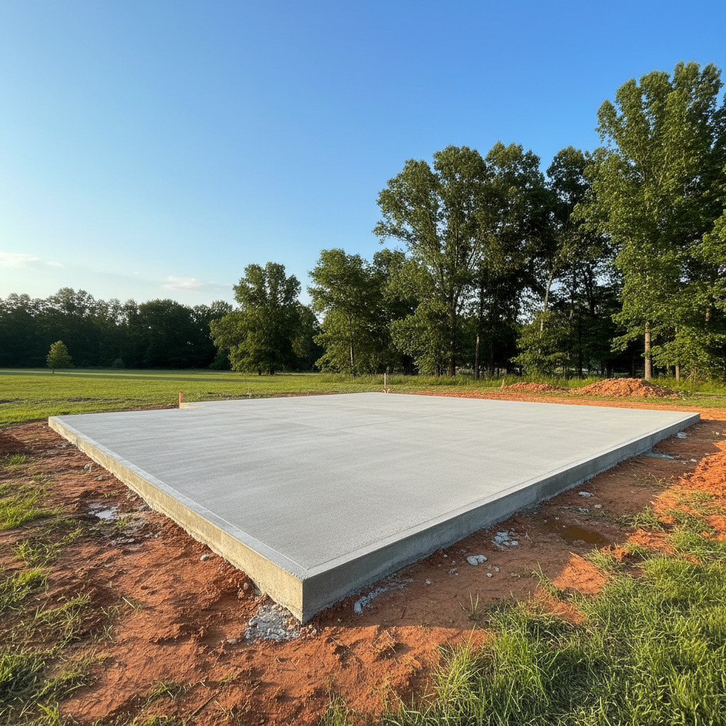 Completed concrete foundations work at a residential property in Dothan, AL
