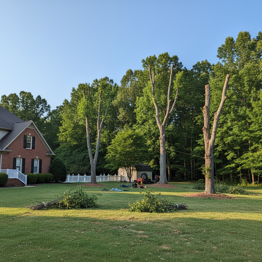 Completed tree health & care work at a residential property in Huntsville, AL