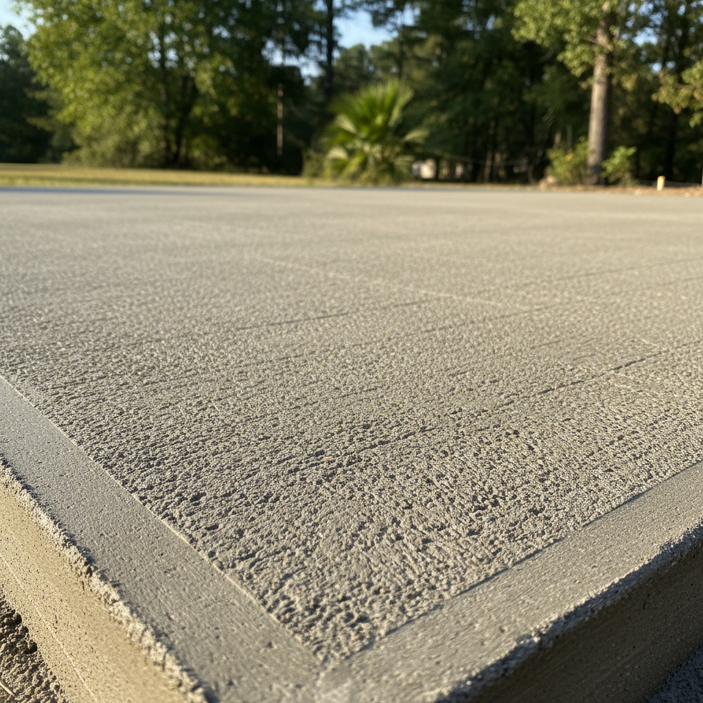 Completed concrete flatwork work at a residential property in Dothan, AL