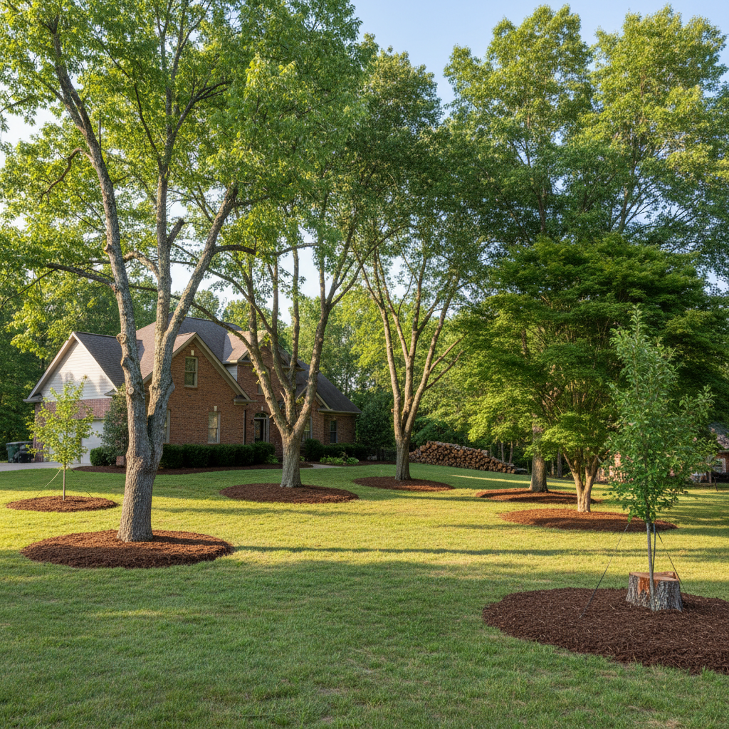 Completed tree health & care work at a residential property in Huntsville, AL