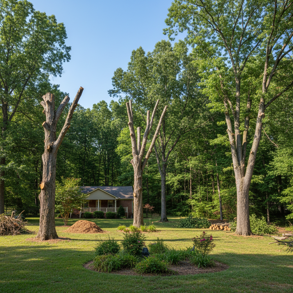 Completed tree health & care work at a residential property in Huntsville, AL
