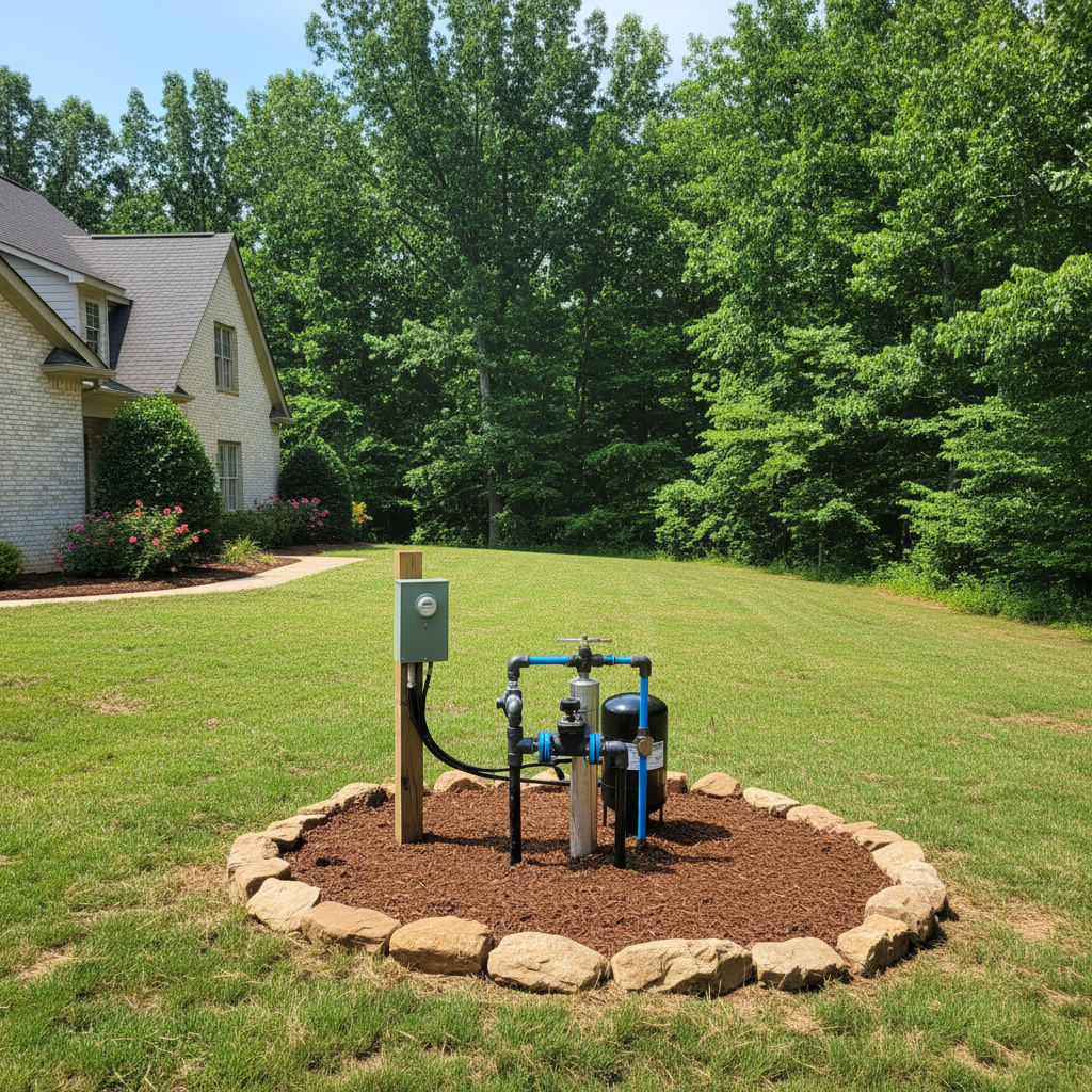 Completed pump repair work at a residential property in Heflin, AL