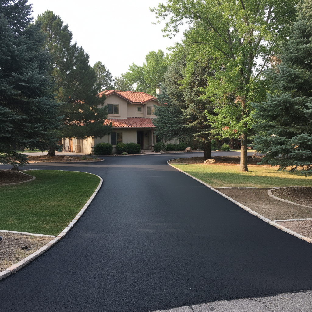 Completed residential asphalt work at a residential property in Flagstaff, AZ
