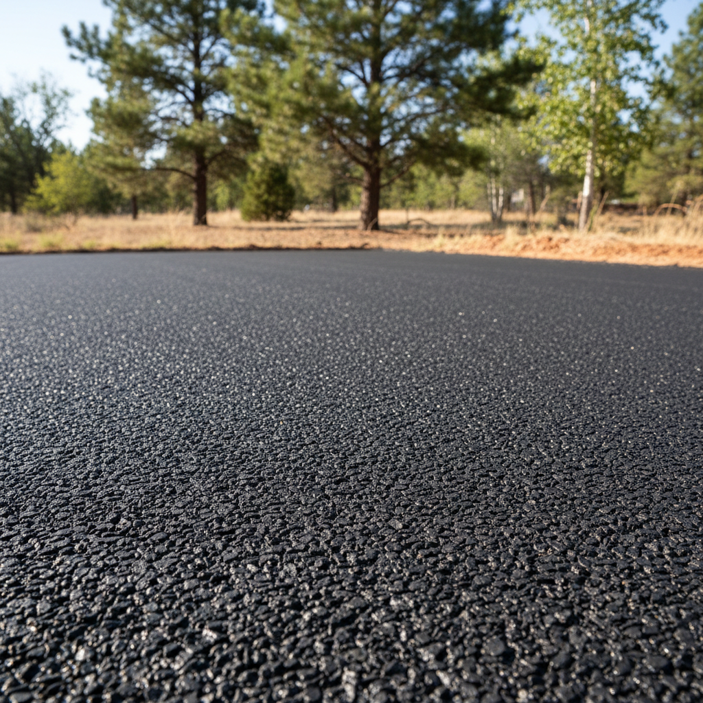Completed asphalt milling work at a residential property in Flagstaff, AZ