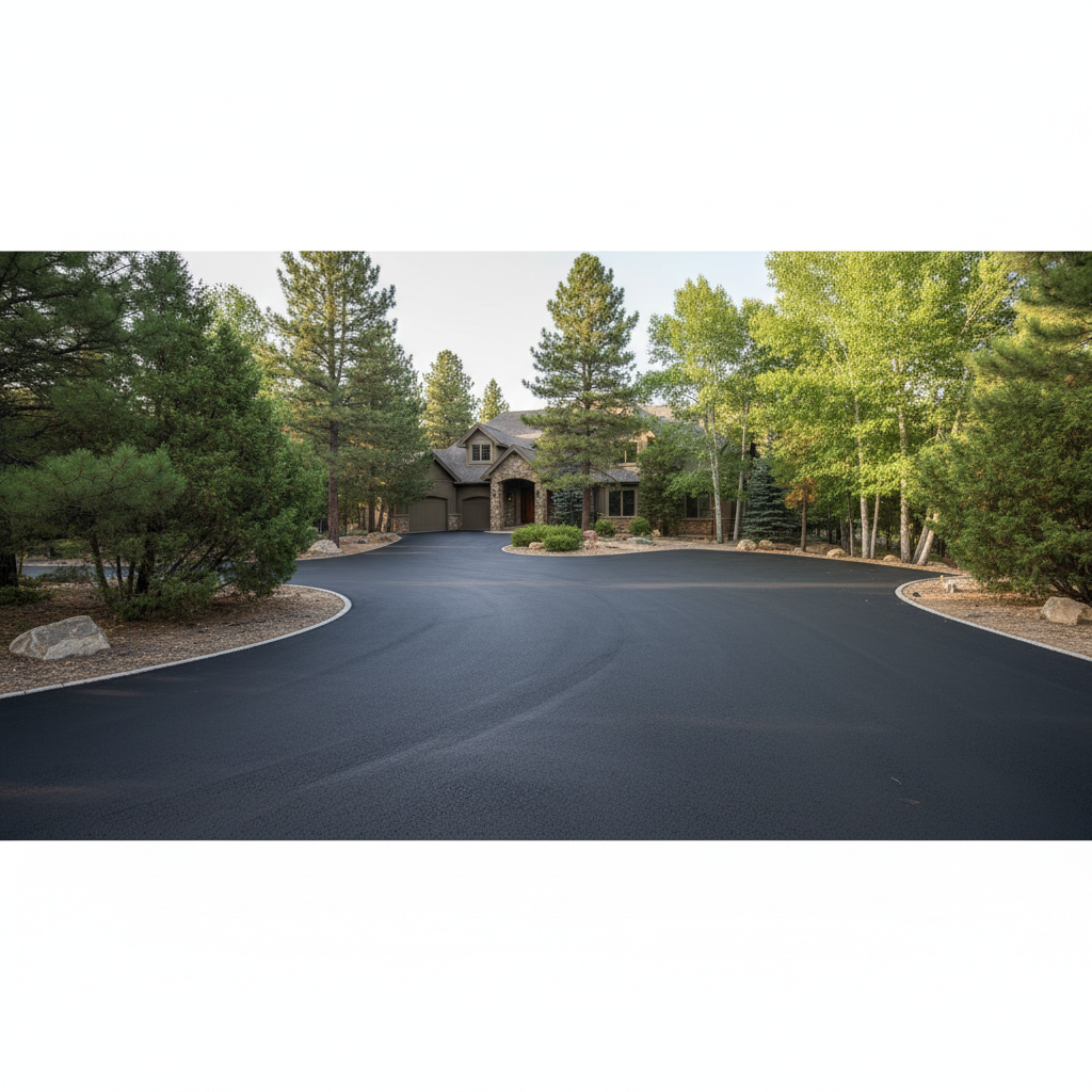 Completed commercial asphalt work at a residential property in Flagstaff, AZ