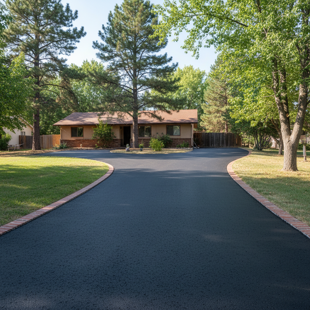 Completed residential asphalt work at a residential property in Flagstaff, AZ