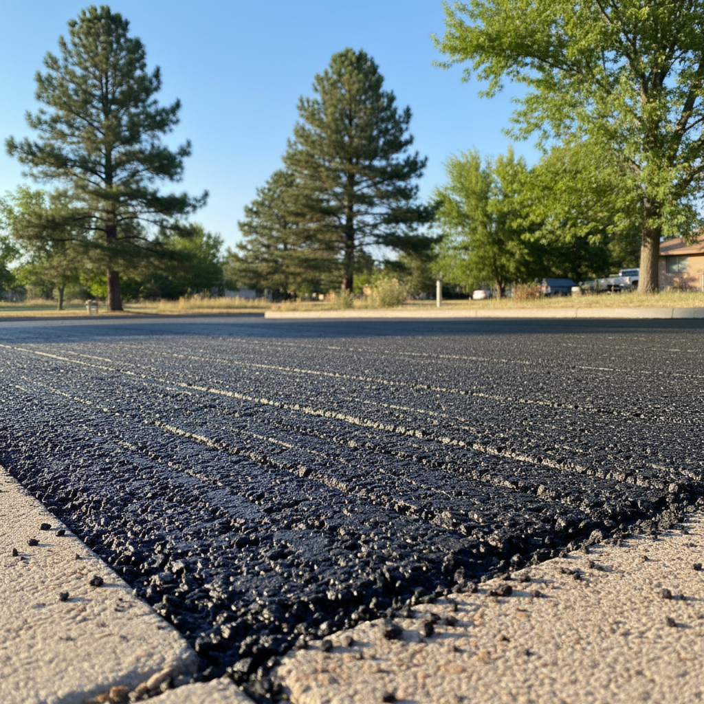 Completed asphalt milling work at a residential property in Flagstaff, AZ