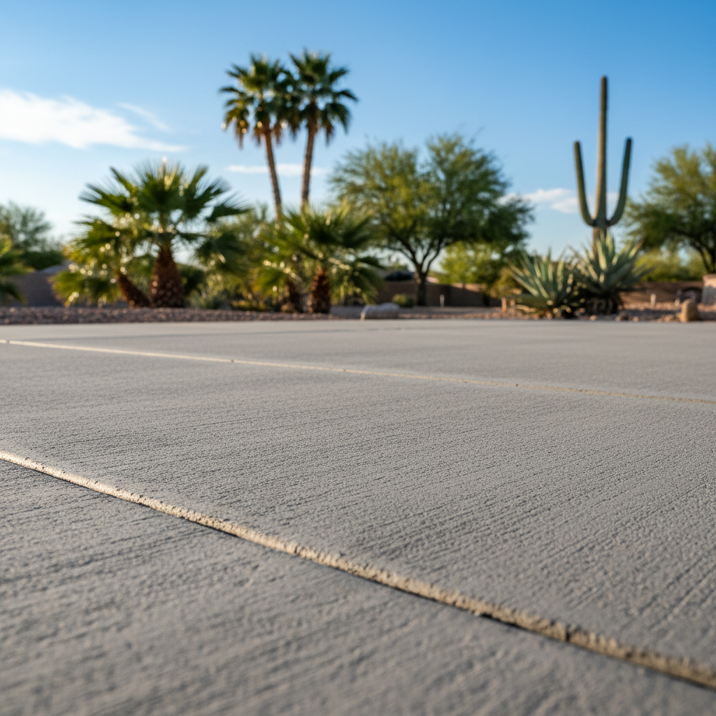 Completed concrete flatwork work at a residential property in Glendale, AZ