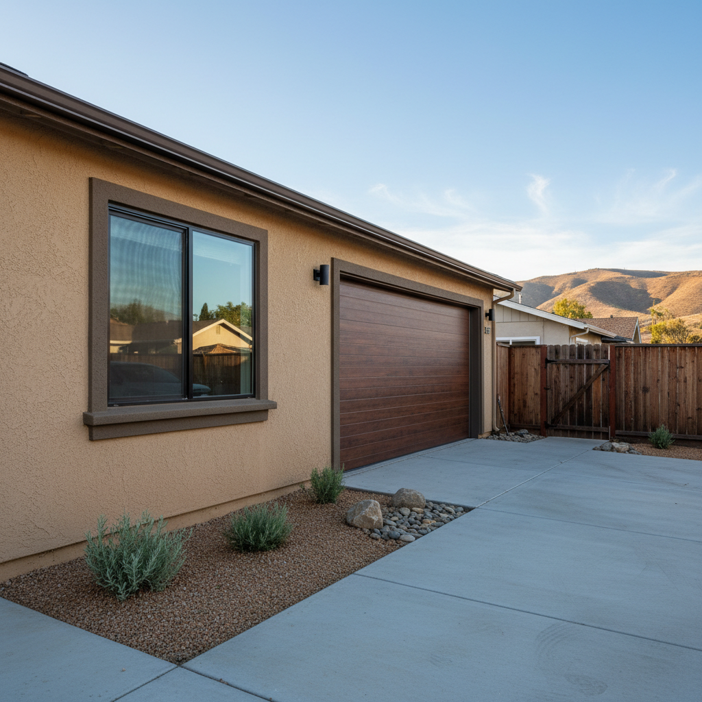 Completed garage conversion work at a residential property in Anaheim, CA