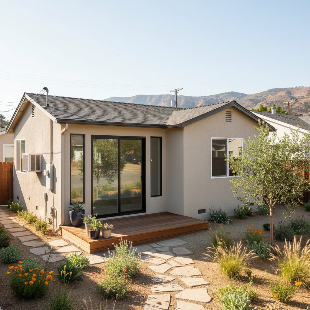 Completed garage conversion work at a residential property in Los Angeles, CA