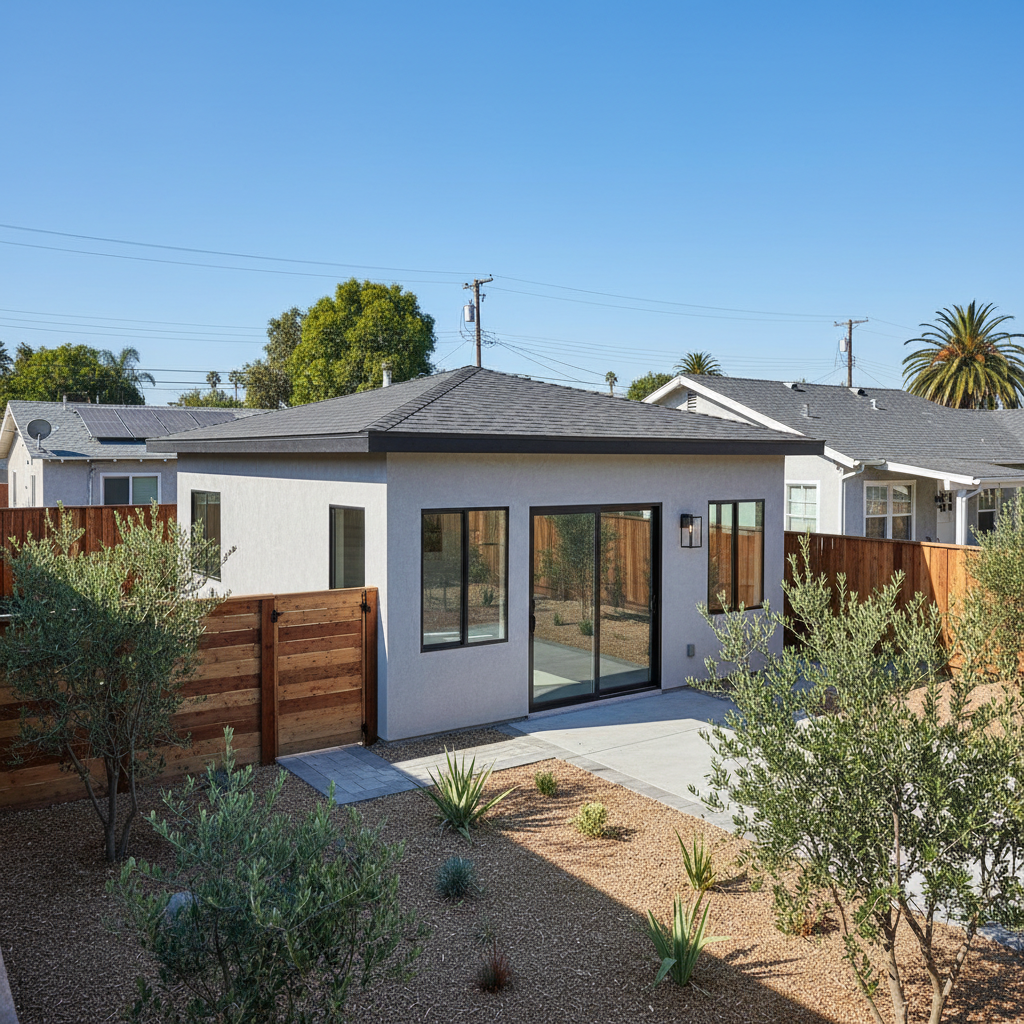 Completed garage conversion work at a residential property in Los Angeles, CA
