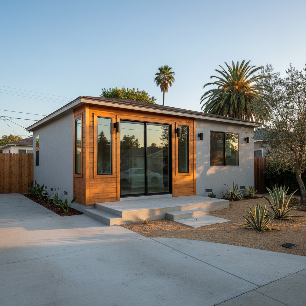 Completed garage conversion work at a residential property in Los Angeles, CA