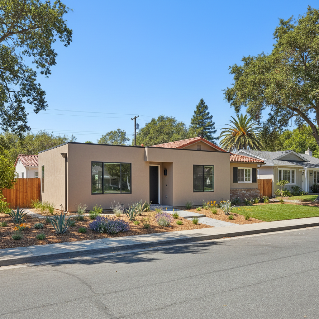 Completed attached adu work at a residential property in Palo Alto, CA