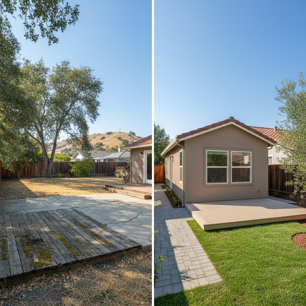 Completed detached adu work at a residential property in Pleasanton, CA