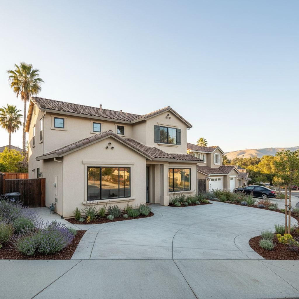 Completed garage conversion work at a residential property in Pleasanton, CA