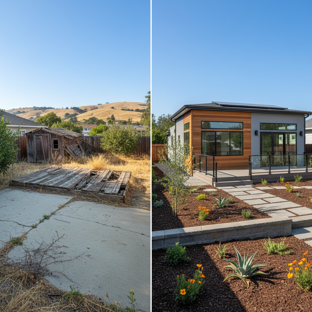 Completed detached adu work at a residential property in Pleasanton, CA