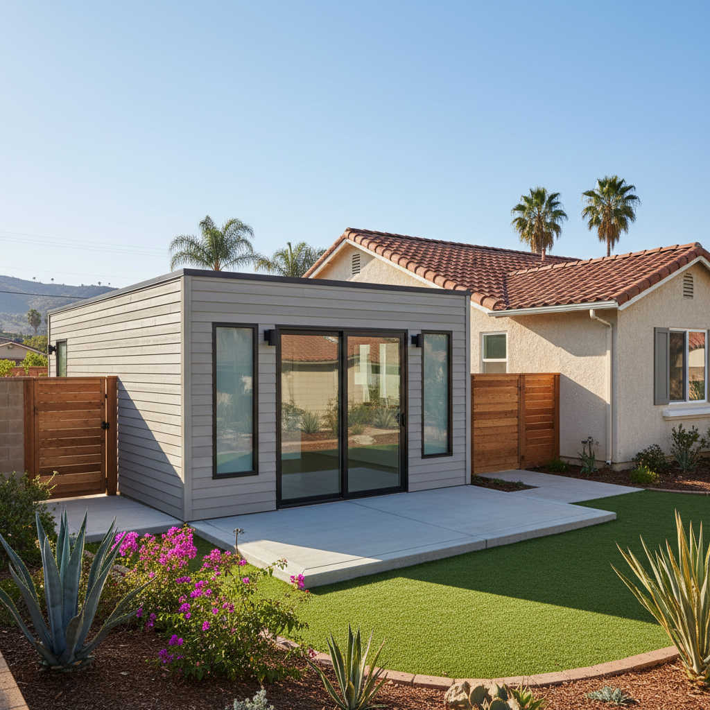 Completed garage conversion work at a residential property in Chula Vista, CA