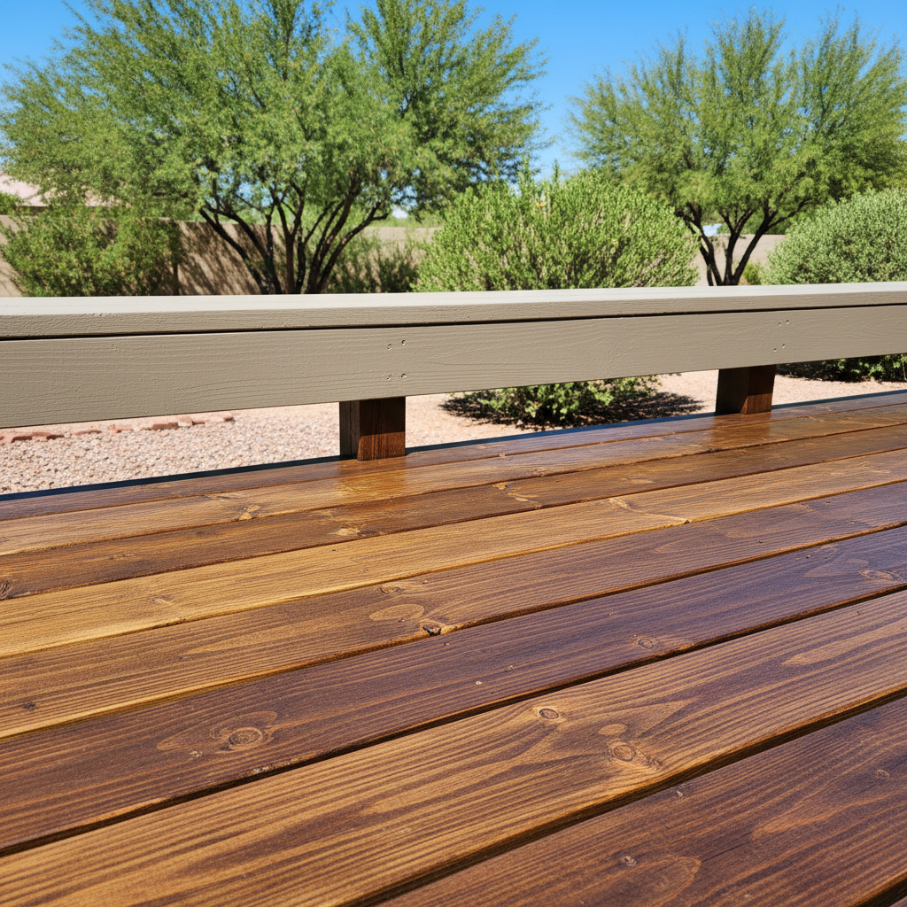Completed deck painting & staining work at a residential property in Laveen, AZ