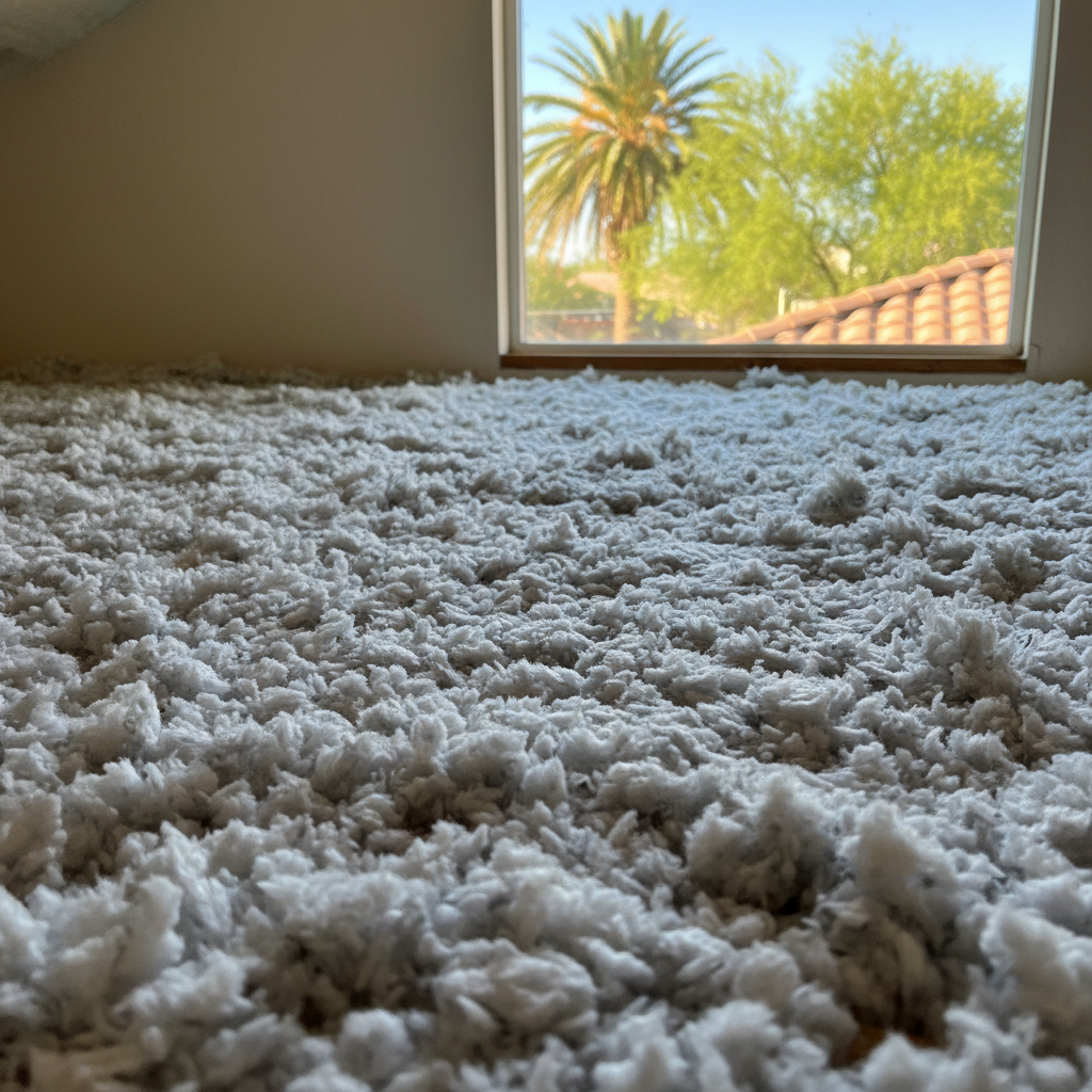 Completed insulation removal work at a residential property in Tucson, AZ