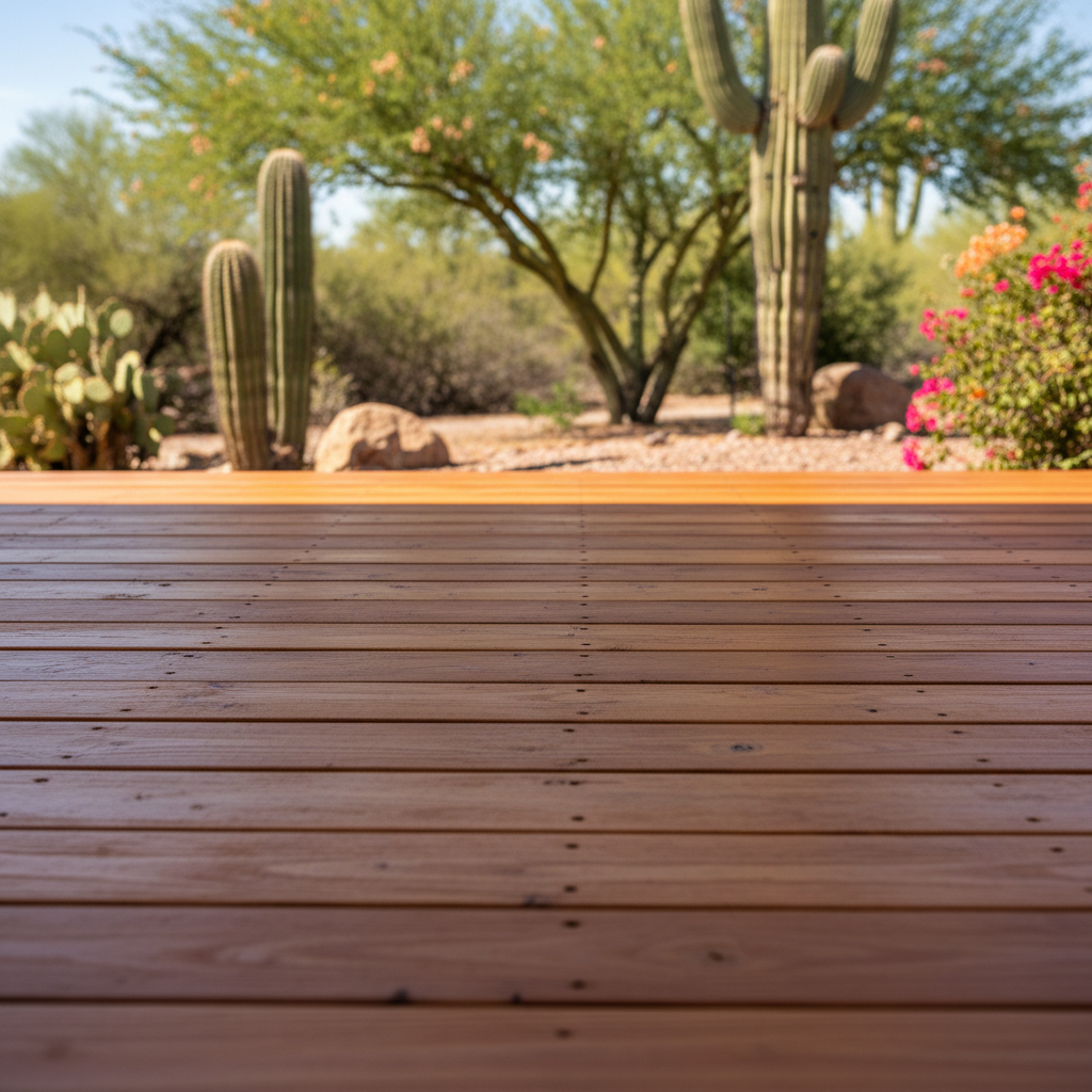 Completed deck painting & staining work at a residential property in Queen Creek, AZ