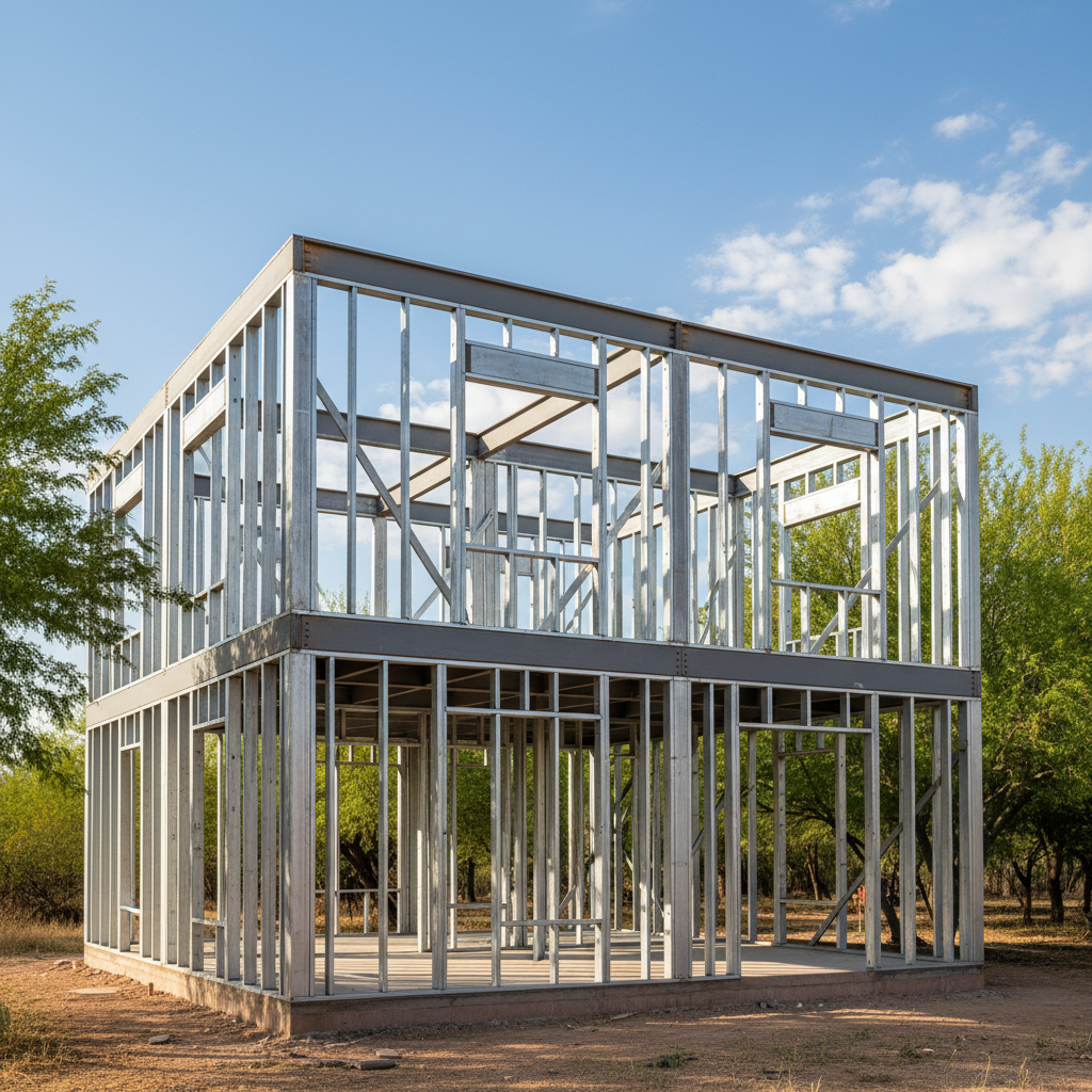 Completed steel frame erection work at a residential property in Coolidge, AZ