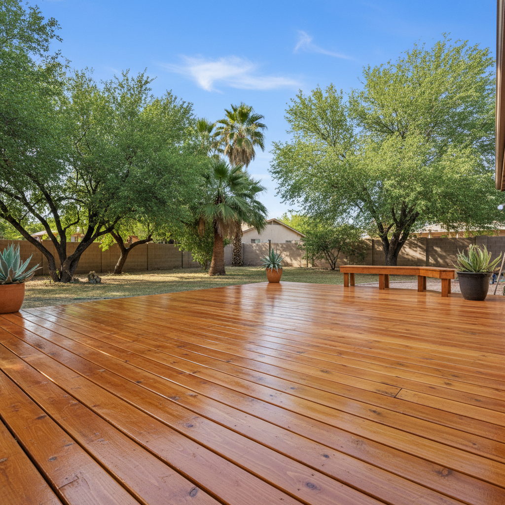 Completed deck painting & staining work at a residential property in Coolidge, AZ
