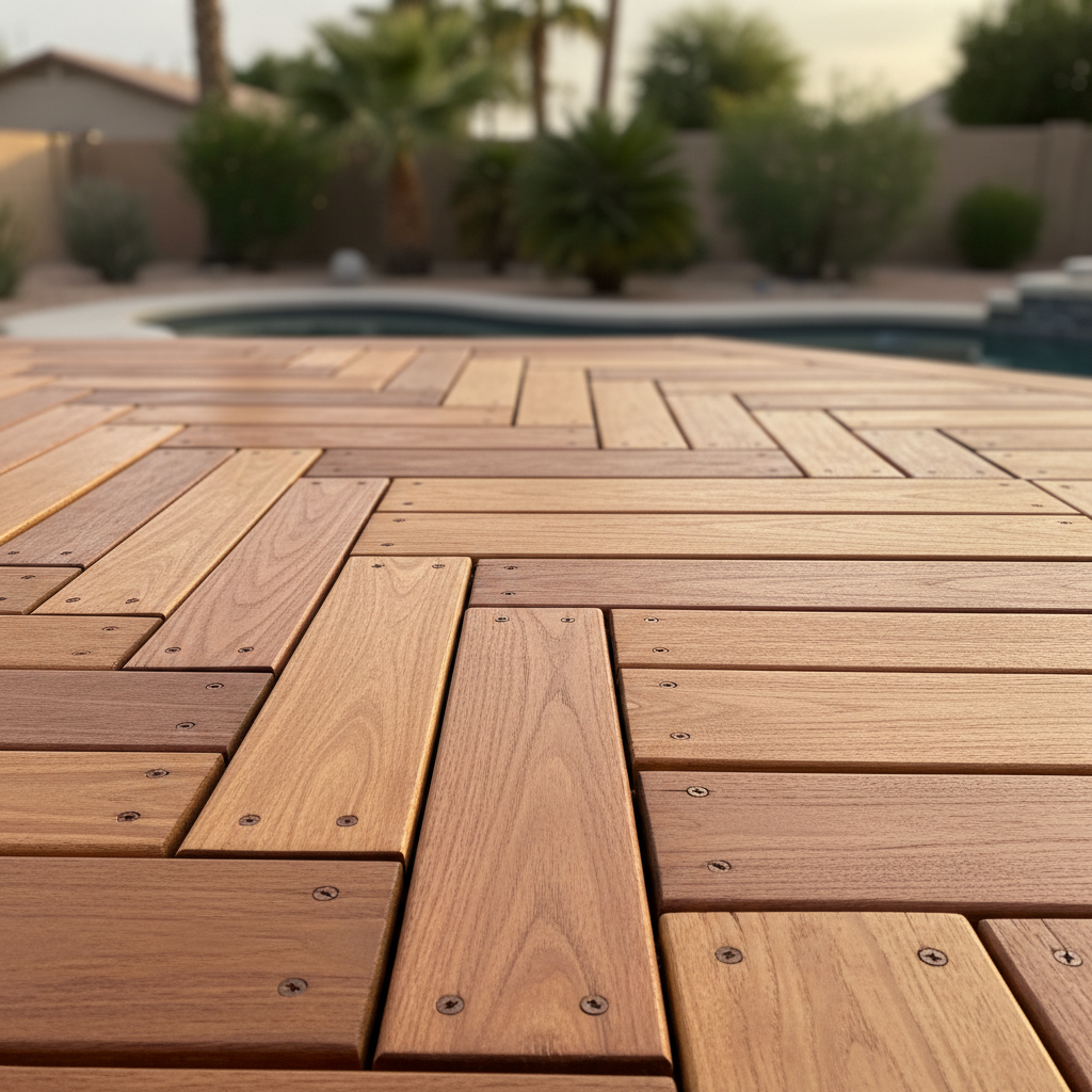 Completed deck repair work at a residential property in Phoenix, AZ