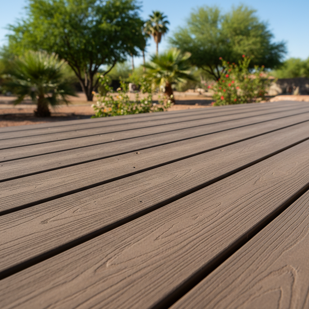Completed trex decks work at a residential property in Laveen, AZ