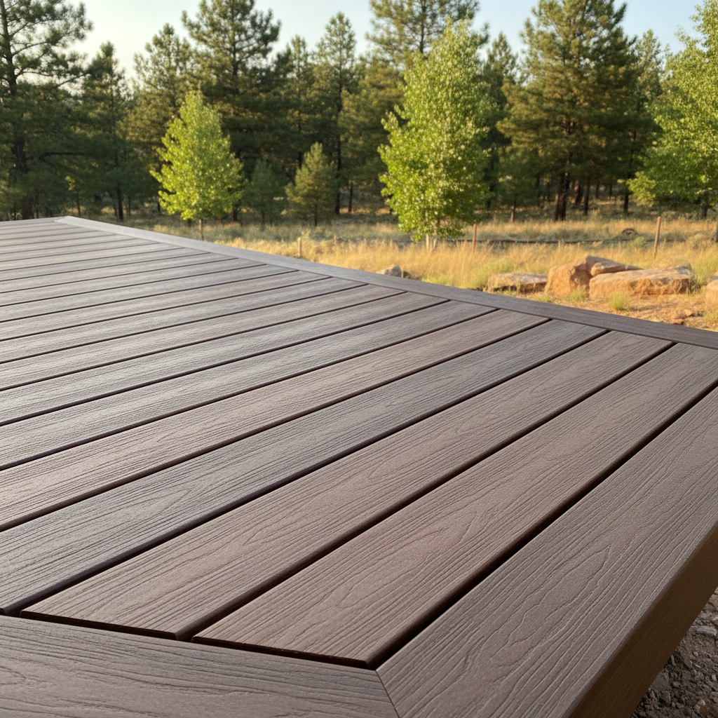 Completed pool decks work at a residential property in Flagstaff, AZ
