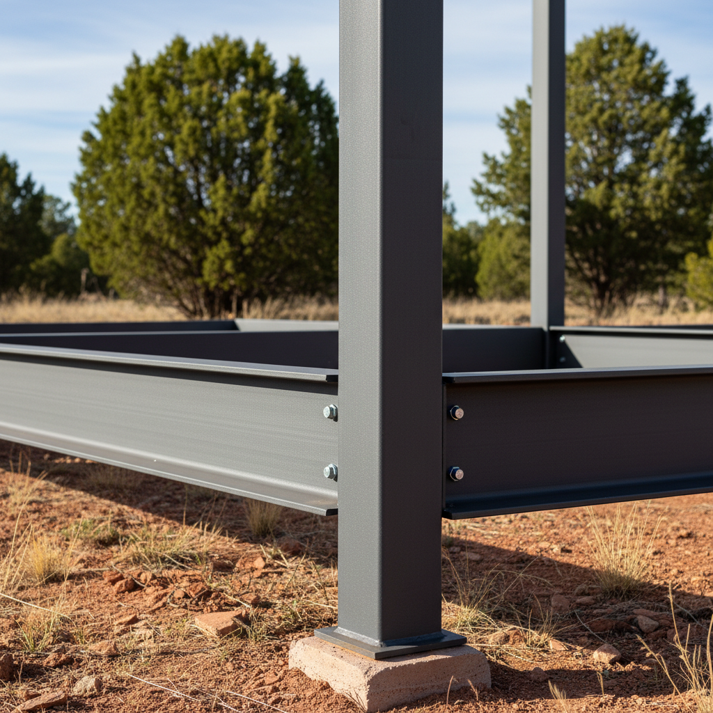 Completed steel frame erection work at a residential property in Snowflake, AZ